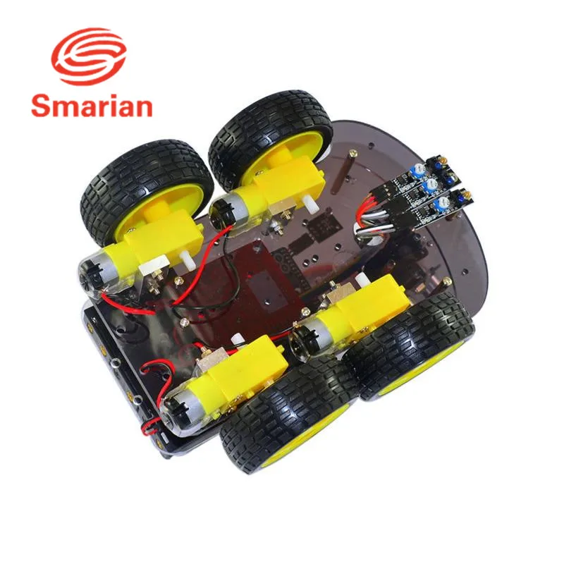 

Car Kit for Arduino Uno R3 Electronic Diy Obstacle Avoiding Line Tracing Light Seeking Robot Smart Car Kits Bl