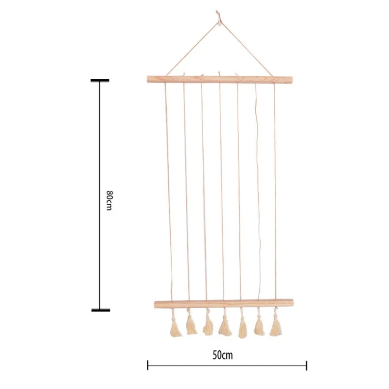 Домашнее украшение из пеньковой веревки Скандинавское с клипсами для детей в