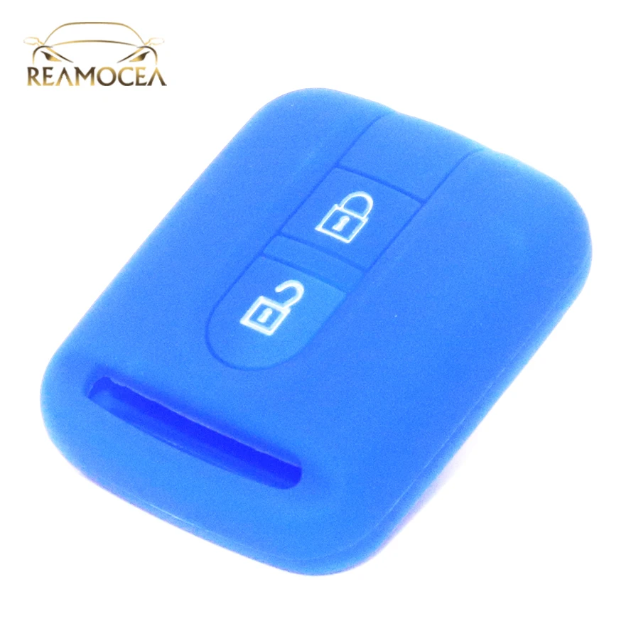Reamocea 2 Button Remote Key Silicone Cover Fit for Nissan Almera Cabstar Micra Navara Note NV200 M20M Patrol Y61 Qashqai J10 | Автомобили
