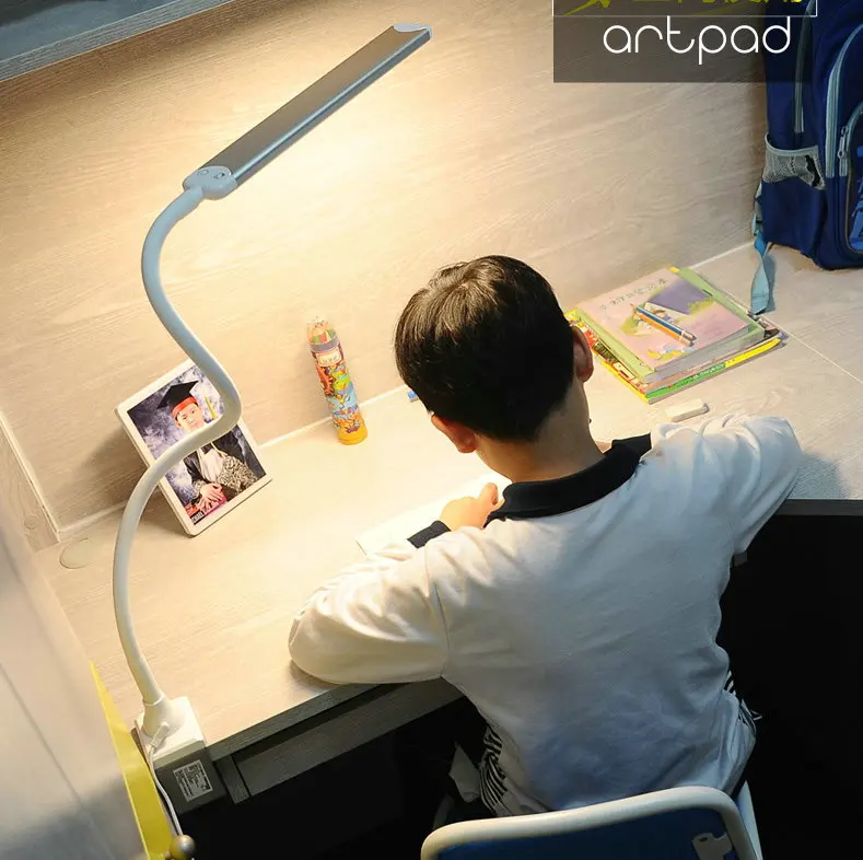 Гибкая Настольная Светодиодная лампа с зажимом 13 Вт пультом дистанционного