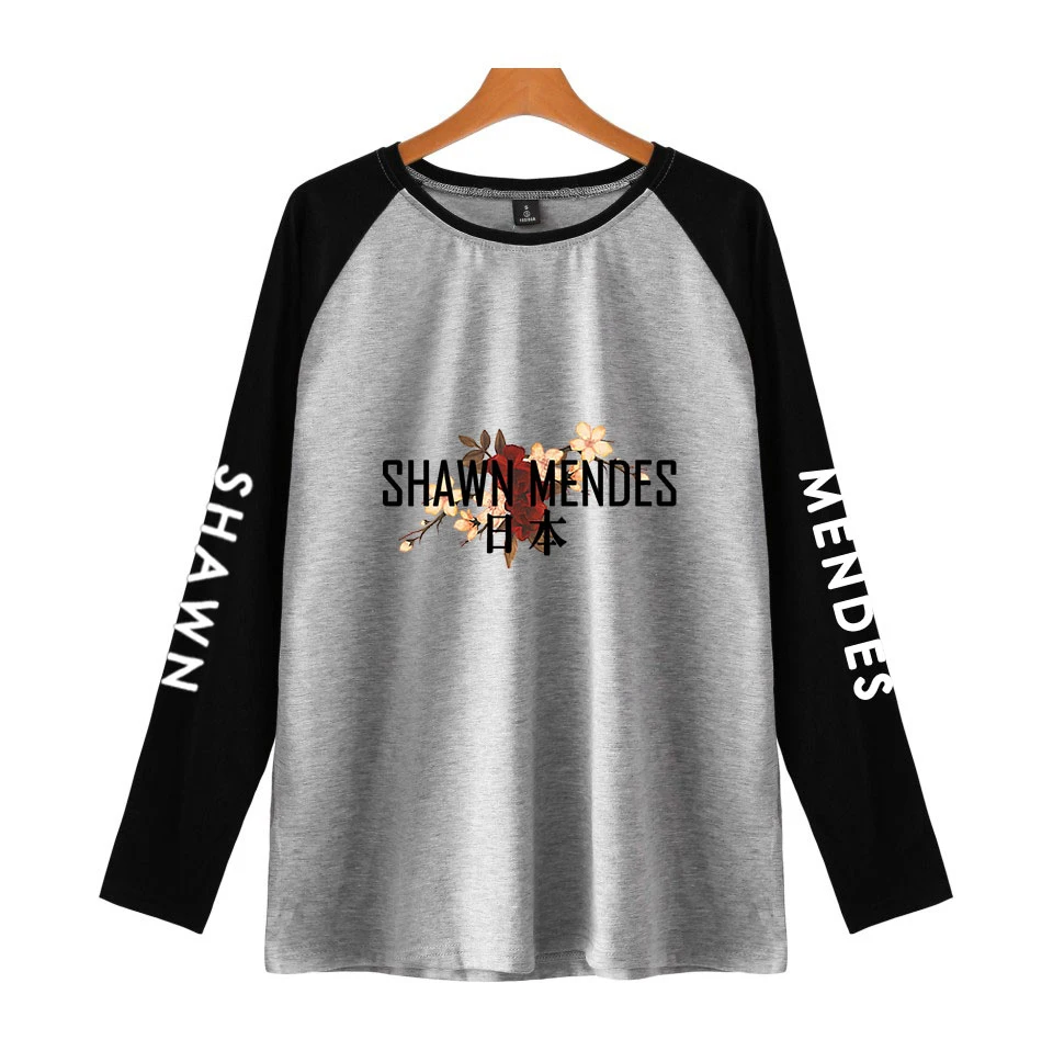 Женские/мужские футболки с длинным рукавом SHAWN MENDES повседневные уличные модные