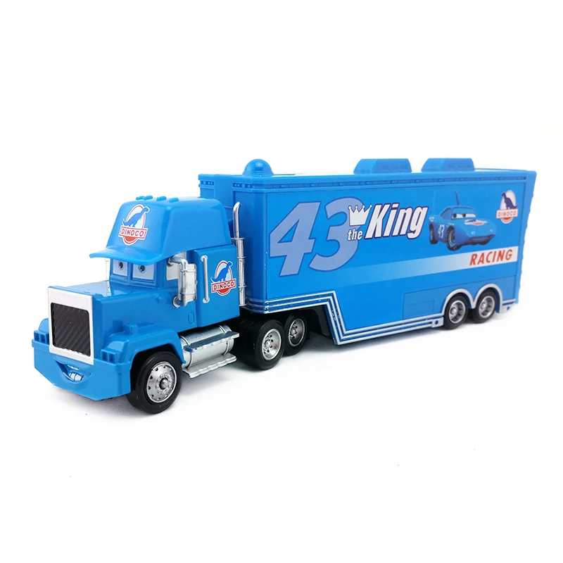 Disney Pixar тачки Mack Lightning McQueen& Chick Hicks& King& Fabulous Hudson игрушечный автомобиль 1:55 свободная Новинка и - Цвет: Mack King