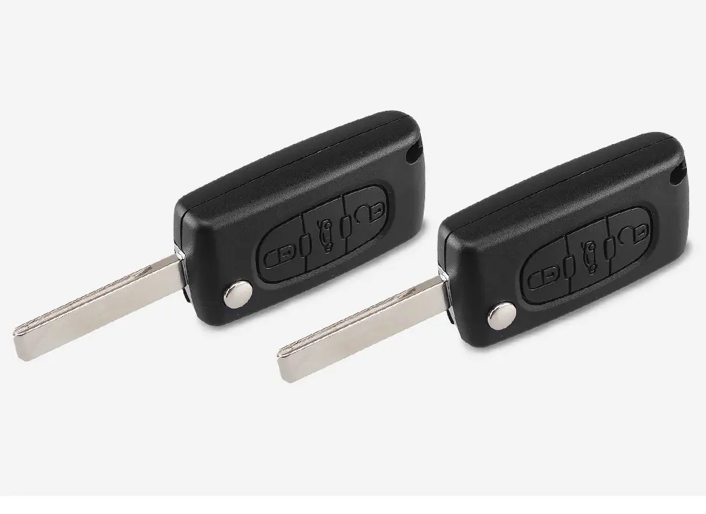 Чехол KEYYOU с 3 кнопками для Citroen C2 C3 C4 C5 C6 C8 откидной складной чехол для дистанционного ключа крышка Fob Uncut с лезвием HU83/VA2