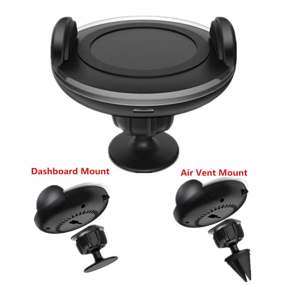 

GOLDFOX Mini Qi Wireless Car Charger Dock Air Vent Dashboard Mount Holder Stand For Samsung Galaxy S10 LG Nokia iPhone Xiaomi