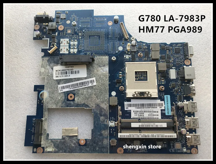 Для ноутбука Lenovo g780 системная плата QIWG7 LA 7983P HM77 PGA989 тест 100%|Материнские платы| |
