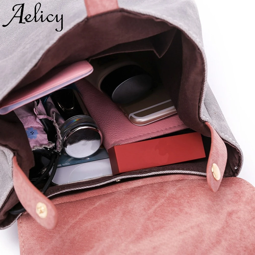 Aelicy женская сумка смешанных цветов в студенческом стиле, модная сумка, рюкзак на плечо, дорожная Студенческая сумка с клапаном, спортивный рюкзак с карманами для телефона