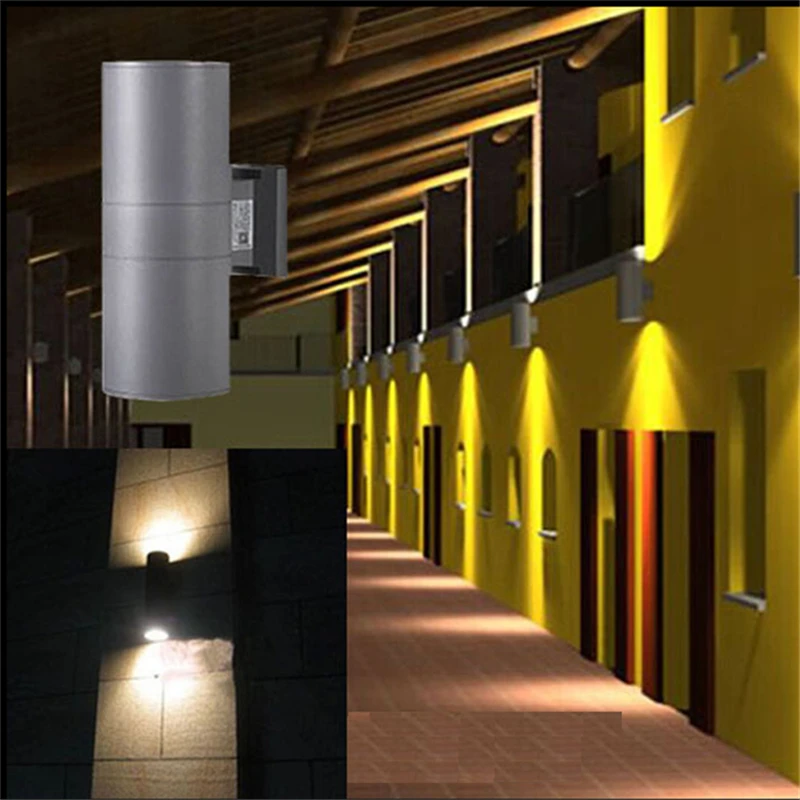 Двухсторонняя цветная наружная настенная Светодиодная лампа для fascade виллы