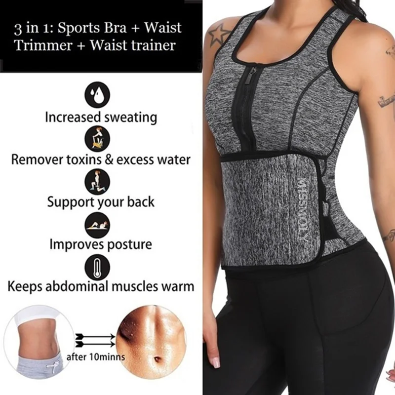 Women Shapewear Neoprene Sauna Waist Trimmer Girdle Wasit Trainer Slimmmg Vest for Women Adjustable Waist Shaper Tummmy Control