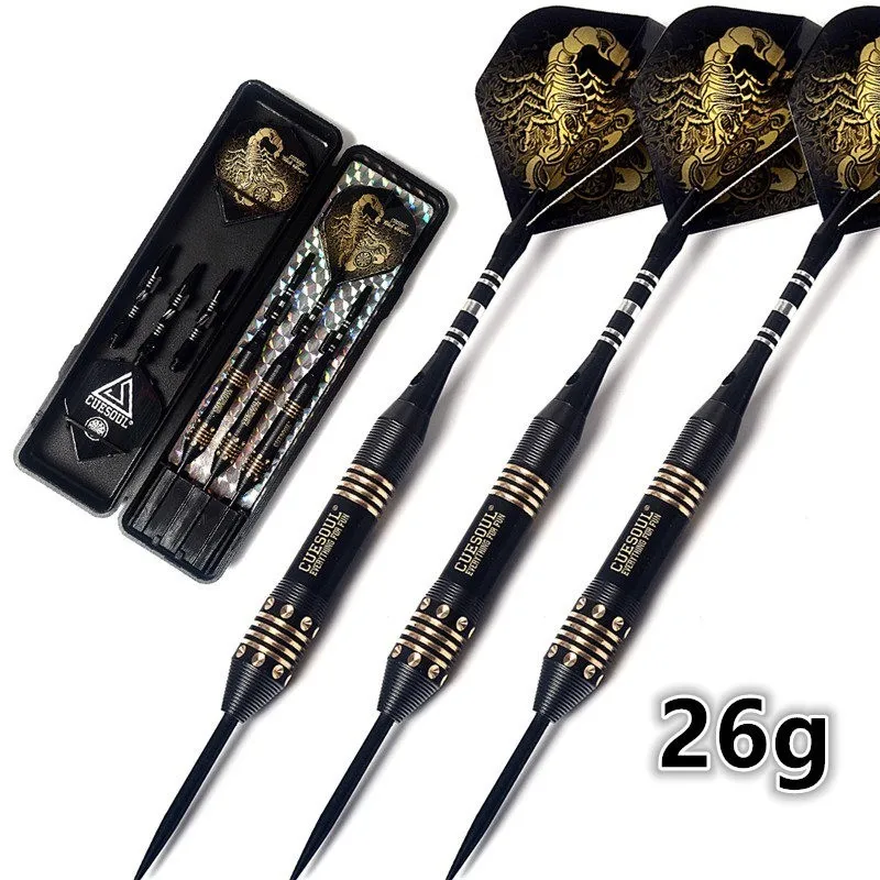 26g CUESOUL 22/24/26 г 155 мм Профессиональный Сталь Дартс латунь бочка с Drgon Dardos перо Перелёты - Цвет: 26g
