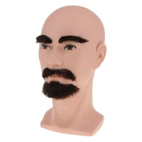 male cosmetology mannequin manikin head with beard for wigs making glasses hats caps display short beard