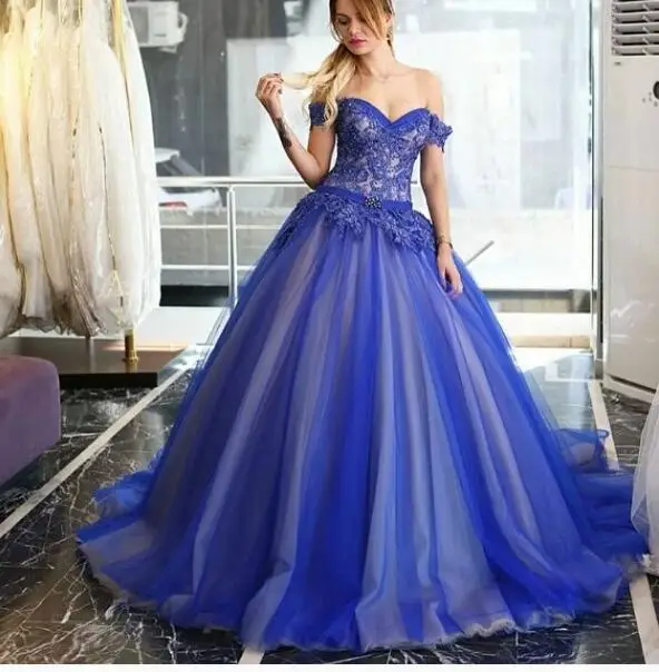 2017 Элегантный Пром Платье Вечернее Бальное платье Вечерние Платья Труба Blue Lace