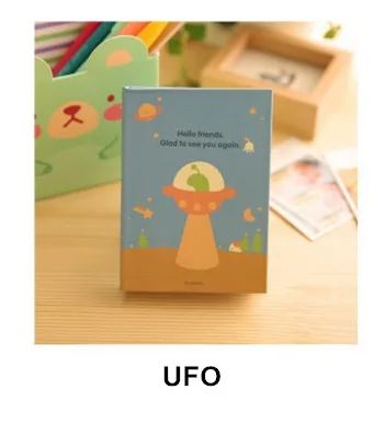 UFO Милый набор заметок Радужный твердый переплет Липкие заметки Мультяшные Животные медведь Кошка наклейки канцелярские товары офисные школьные принадлежности A6774 - Цвет: UFO