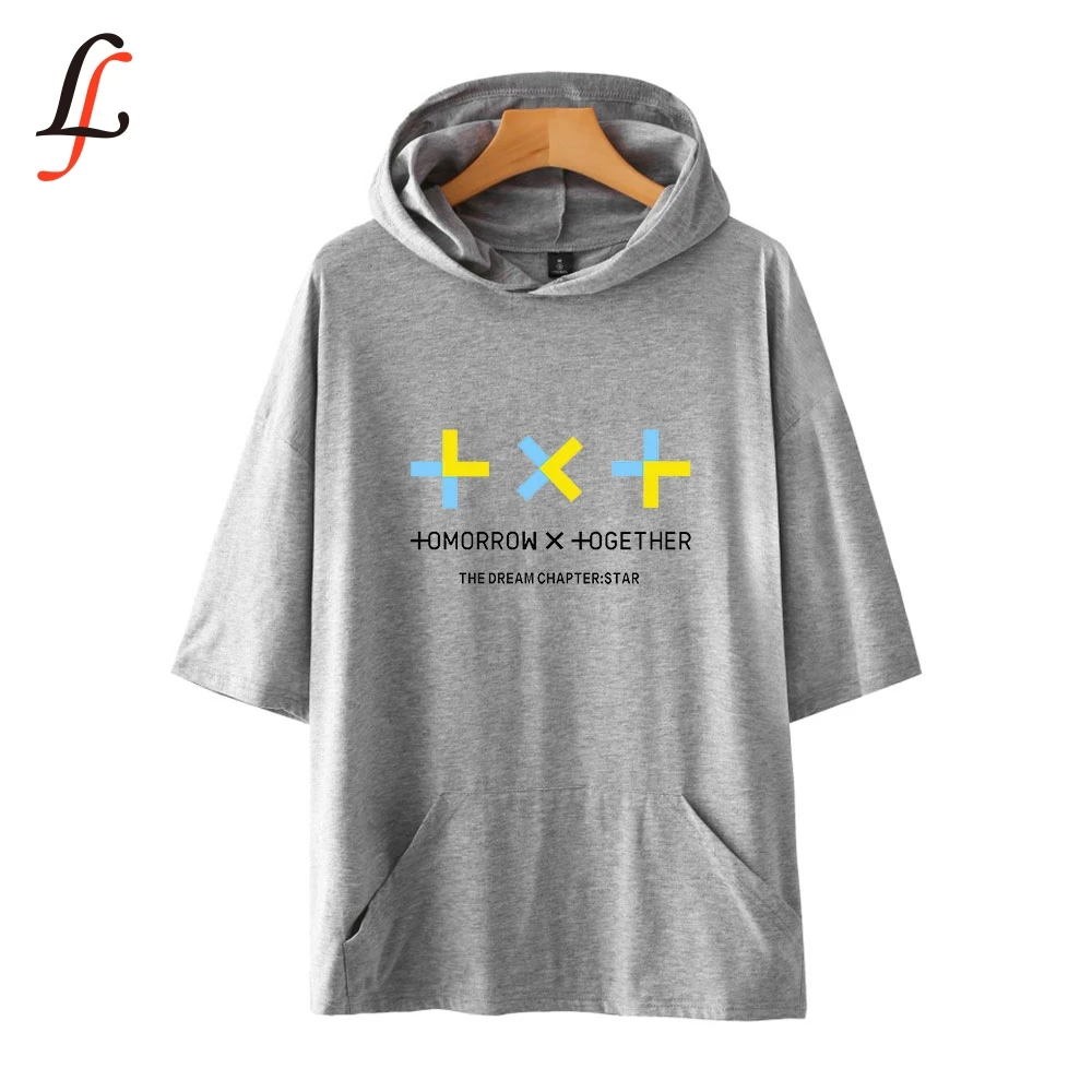 TXT завтра вместе harajuku личные K-Pop повседневные толстовки с коротким рукавом