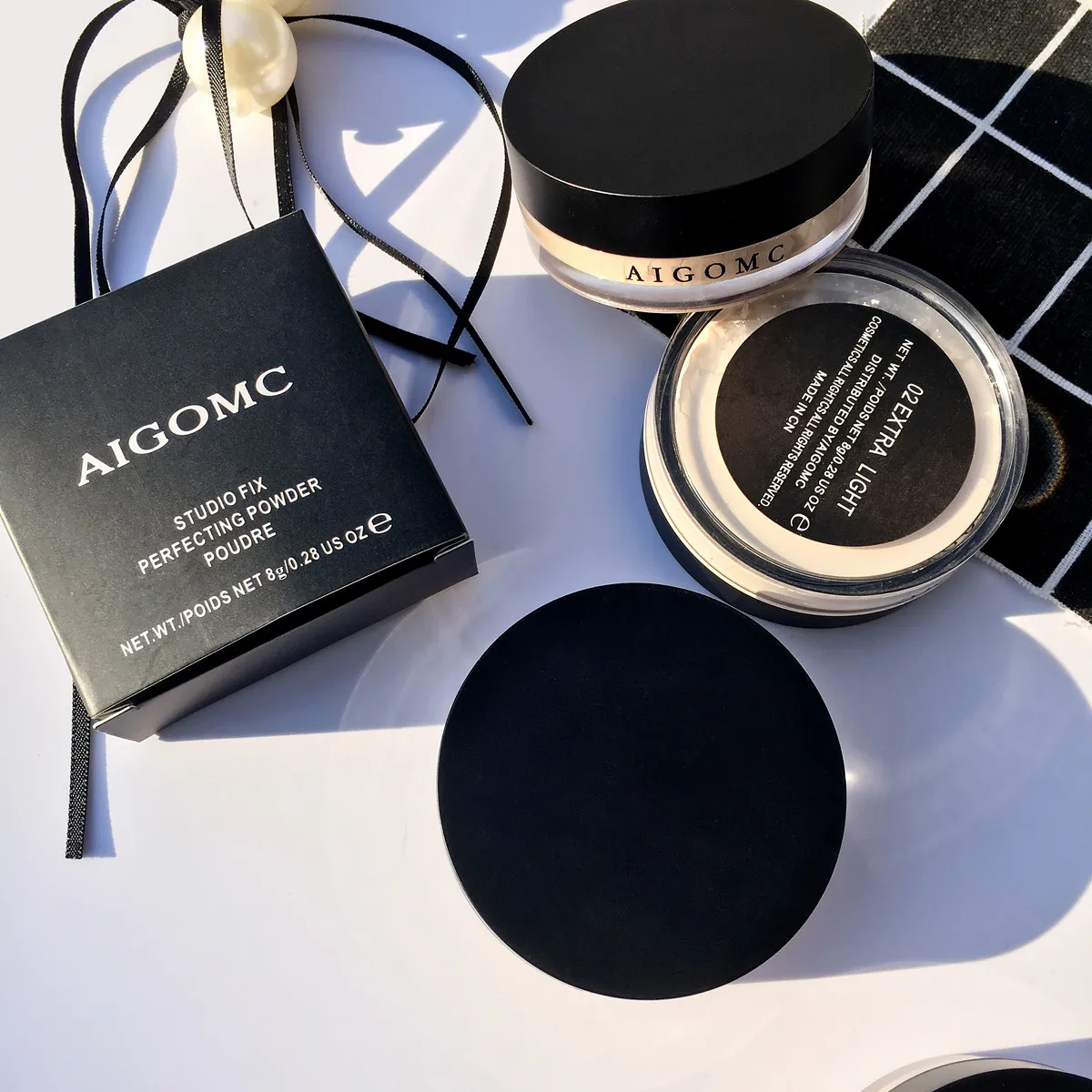 AIGOMC порошок Косметика для лица Smooth Loose Powder макияж Прозрачная отделка Водонепроницаемый Loose Powder