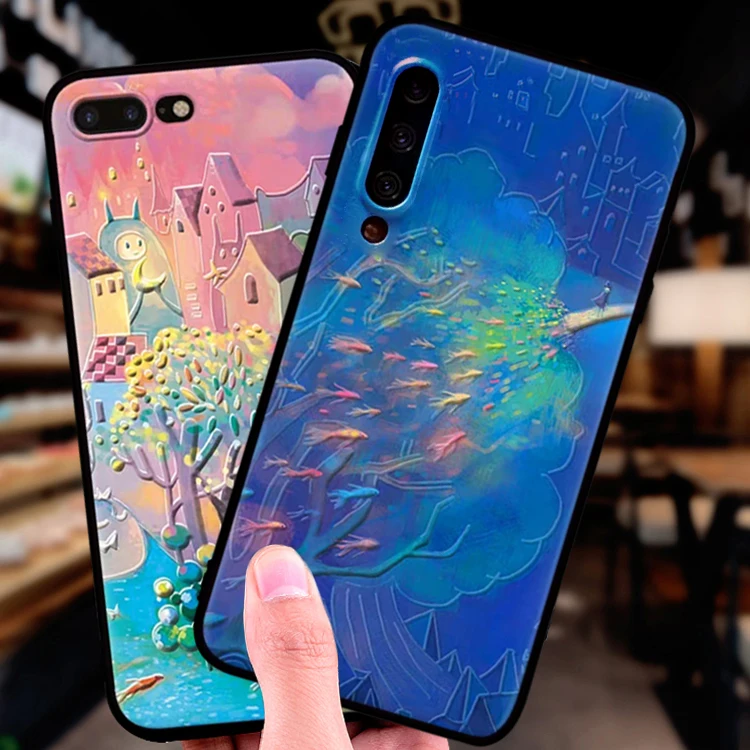 Для Samsung Galaxy a50 A70 A40 A30 A20 A10 чехол для A50 милый черный синий художественный 3d