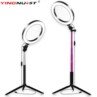 dimmable led studio camera ring light photo phone video light annular lamp with tripods selfie stick ring fill light for canon
