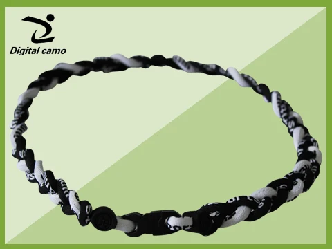 1 шт. Веревка Витая Titanium Sport Necklace(Красный Синий и Белый) Отлично Подходит для любой Бейсбол/Софтбол/футбол/Лакросс - Цвет: blackx2 white