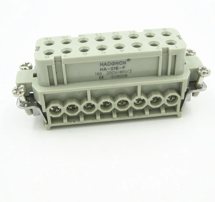 

HDC-HA-016F Heavy Load Connector Heat Flux Avenue Plug-in Unit 16 Core 16A Screw Type Mother Core