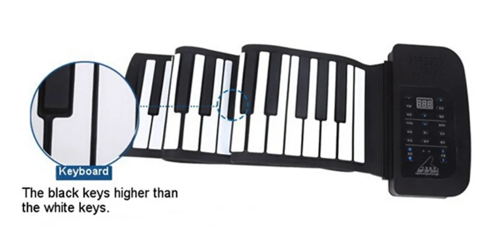 61 Ключ MIDI клавиатура электронная рулонная пианино 128 синтезированных тонов
