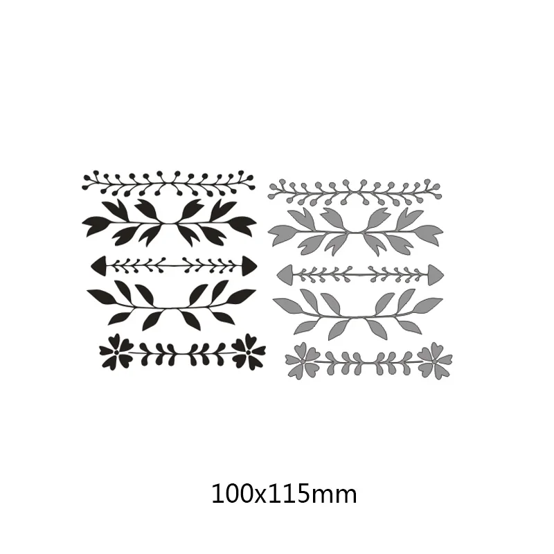 Различные листья дизайн ремесло металлическая высечка кружева узор Скрапбукинг