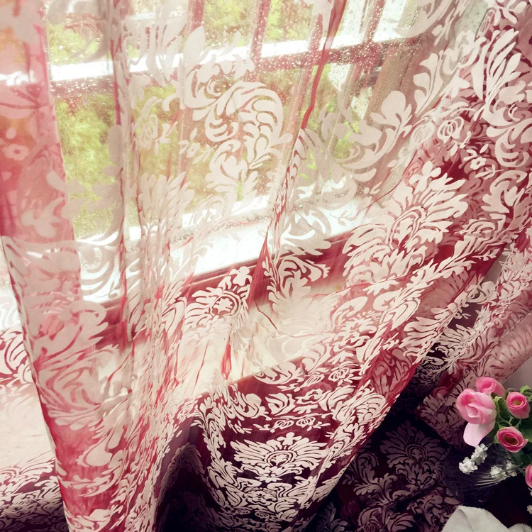 Бесплатная доставка прозрачная занавеска из вуали Европейского типа Тюлевая