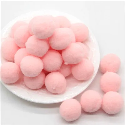 03 Light pink Помпон 25 мм мягкий Круглый Помпон 2,5 см меховой шар для детских поделок сделай сам ручная работа фестиваль швейная одежда украшение для дома 20 г - Цвет: 03 Light pink