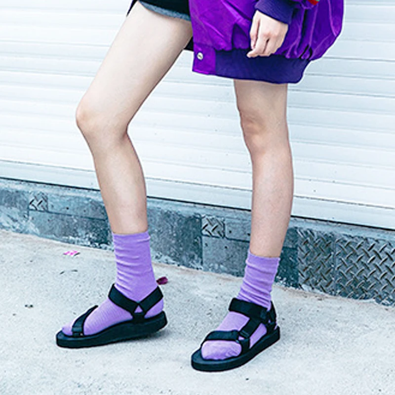 Модные хлопковые чулочно-носочные изделия в стиле Харадзюку зимние теплые