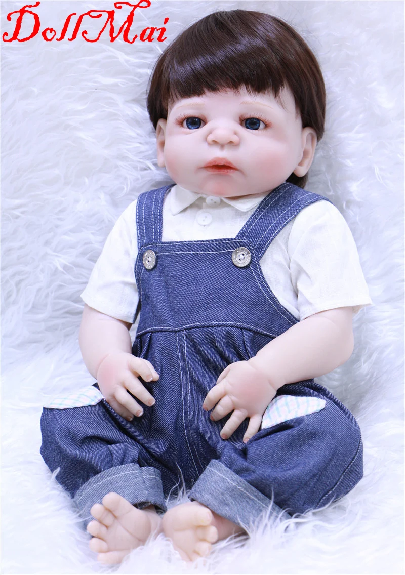 

NPK boy doll reborn full silicone body reborn babies 22inch 55cm children gift toy doll bebe-reborn menino bonecas