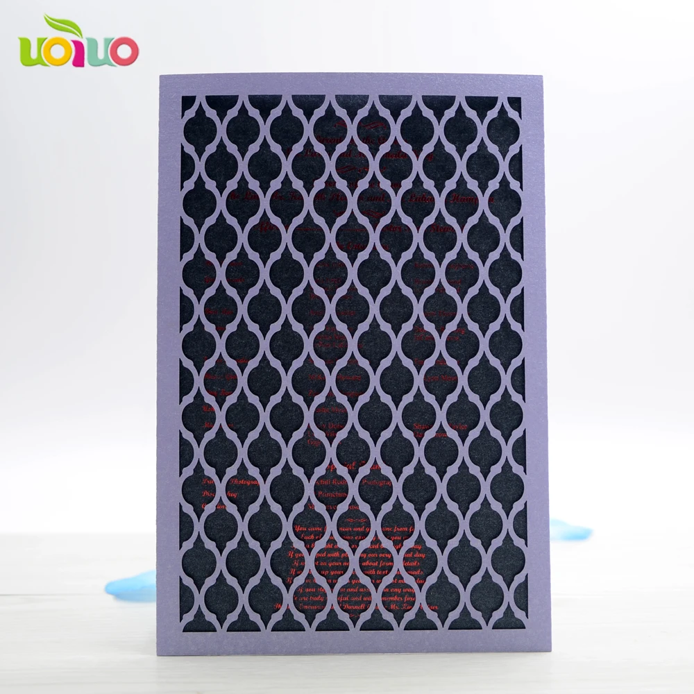 Лидер продаж 2017 уникальные свадебные открытки на заказ с лазерной резкой простые