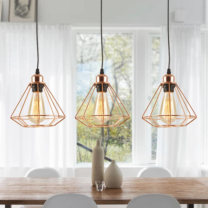 Современная позолоченная Подвеска из розового золота алмазная висячая клетка