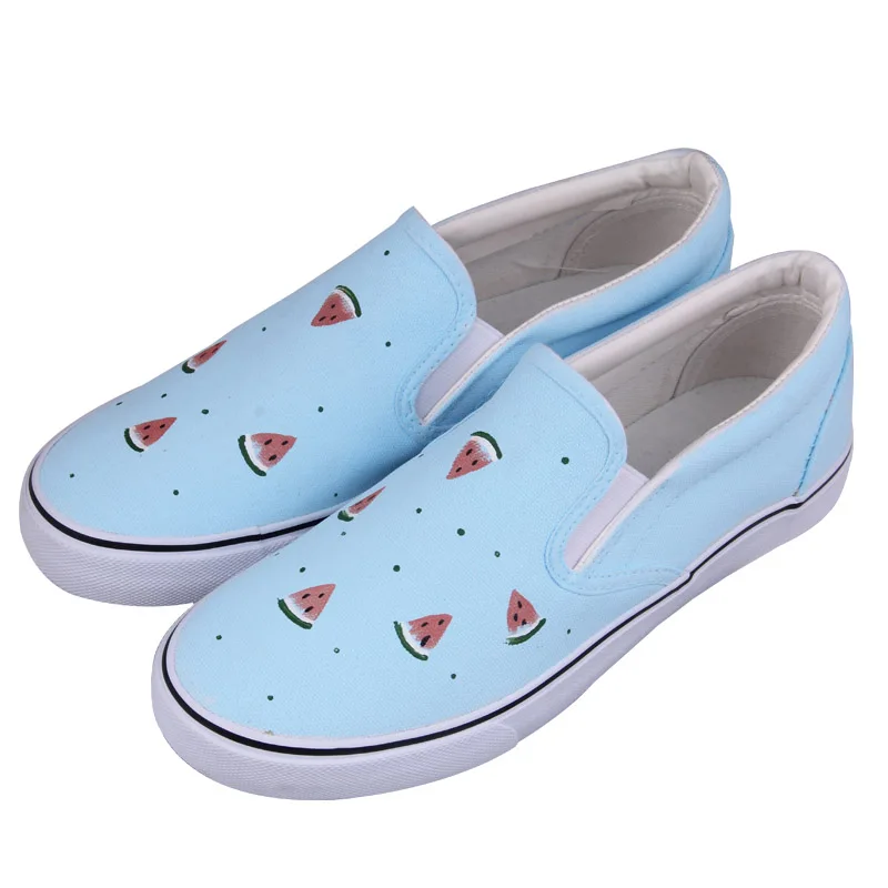 Женская парусиновая обувь с рисунком граффити на весну 2020 | Обувь