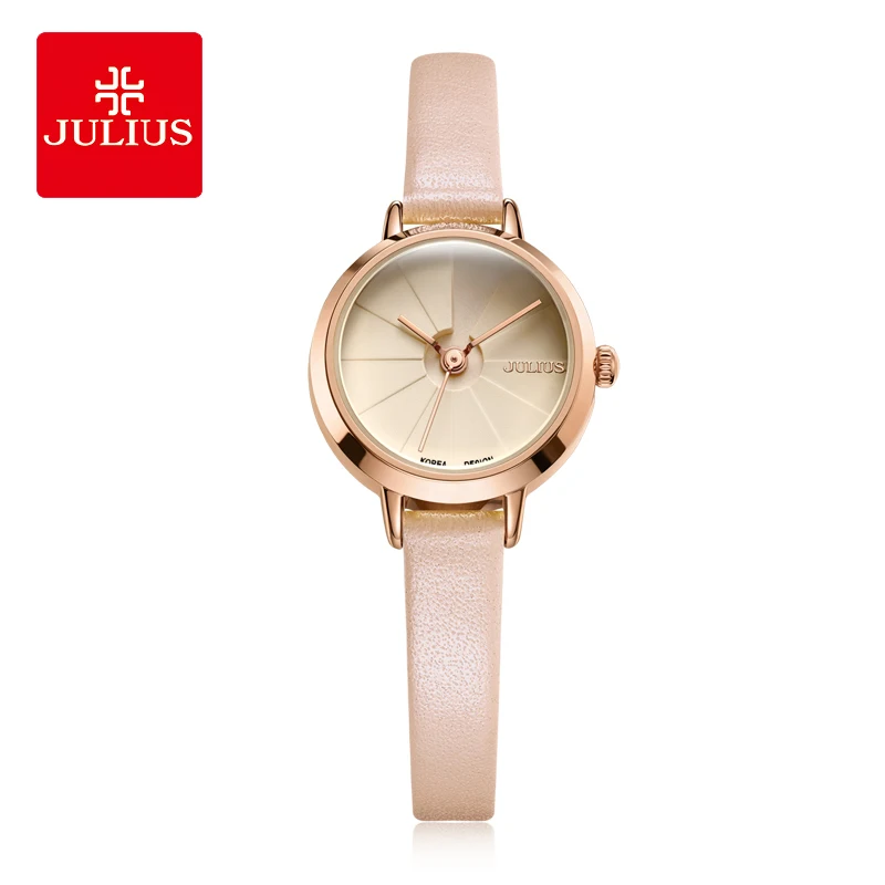 Женские и детские часы Julius модные мини-часы в стиле ретро Вечерние кожаные