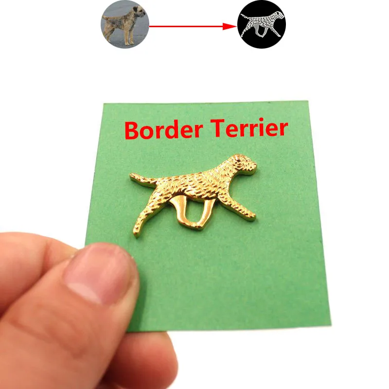 Mdogm Border Terrier собака животные броши и булавки костюм металл маленький отца