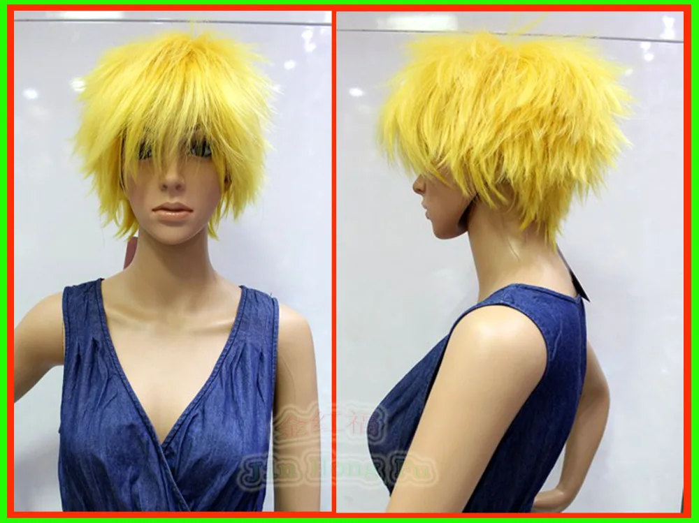 Бесплатная доставка Жаропрочных Cosplay партии ****** ФЕЯ Короткие желтые Прямые