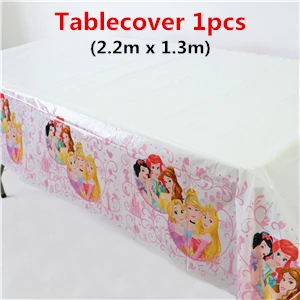 Table cover 1set Дисней Принцесса Белоснежка Золушка колокол Русалка Спящая красавица запутанные Дети Детская Вечеринка дня рождения событие украшения поставки - Цвет: Table cover 1set