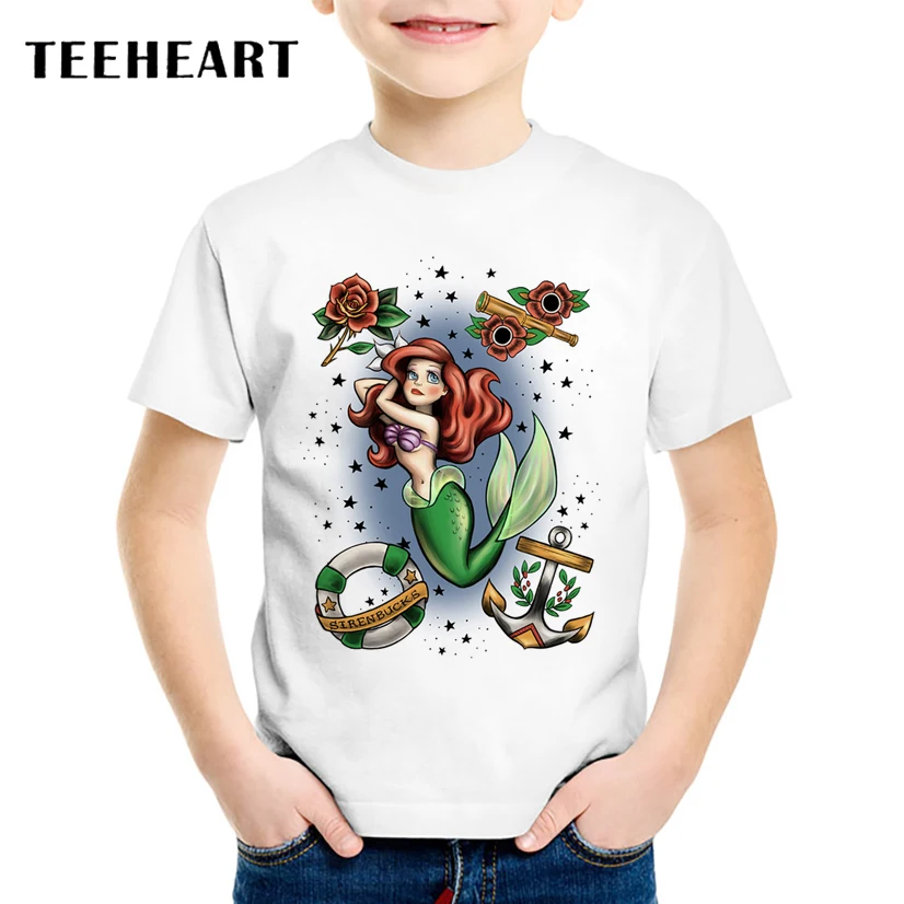 TEEHEART/модная футболка из модала для мальчиков и девочек детские летние футболки с