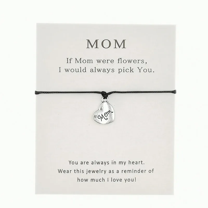 Браслет желаний подарок маме простые красные браслеты-шармы ювелирные изделия