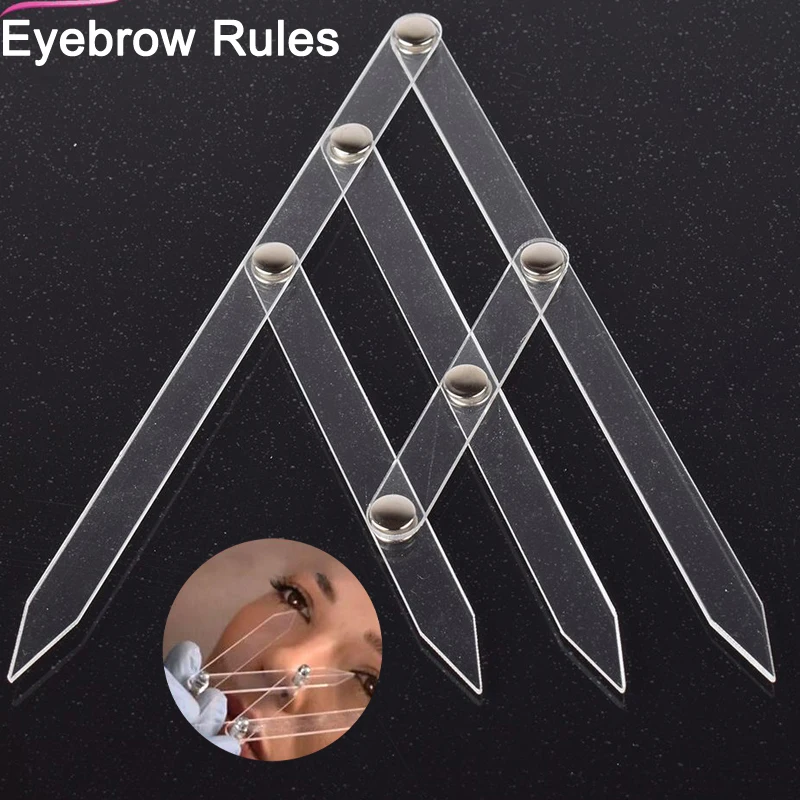 Акриловая тату для бровей линейка инструменты 2 шт./лот трафареты стержень мерка