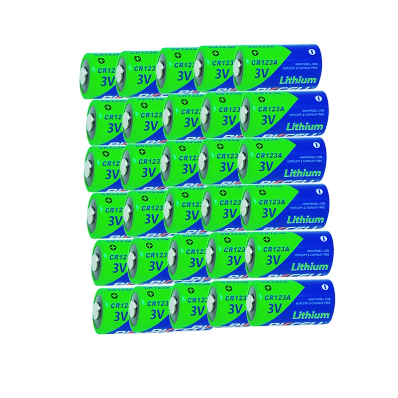 

30Pcs PKCELL 3V Lithium manganese battery CR123A CR 123A 16340 CR17345 1500mah Primary Single Use Batteria For Eletronic Lock
