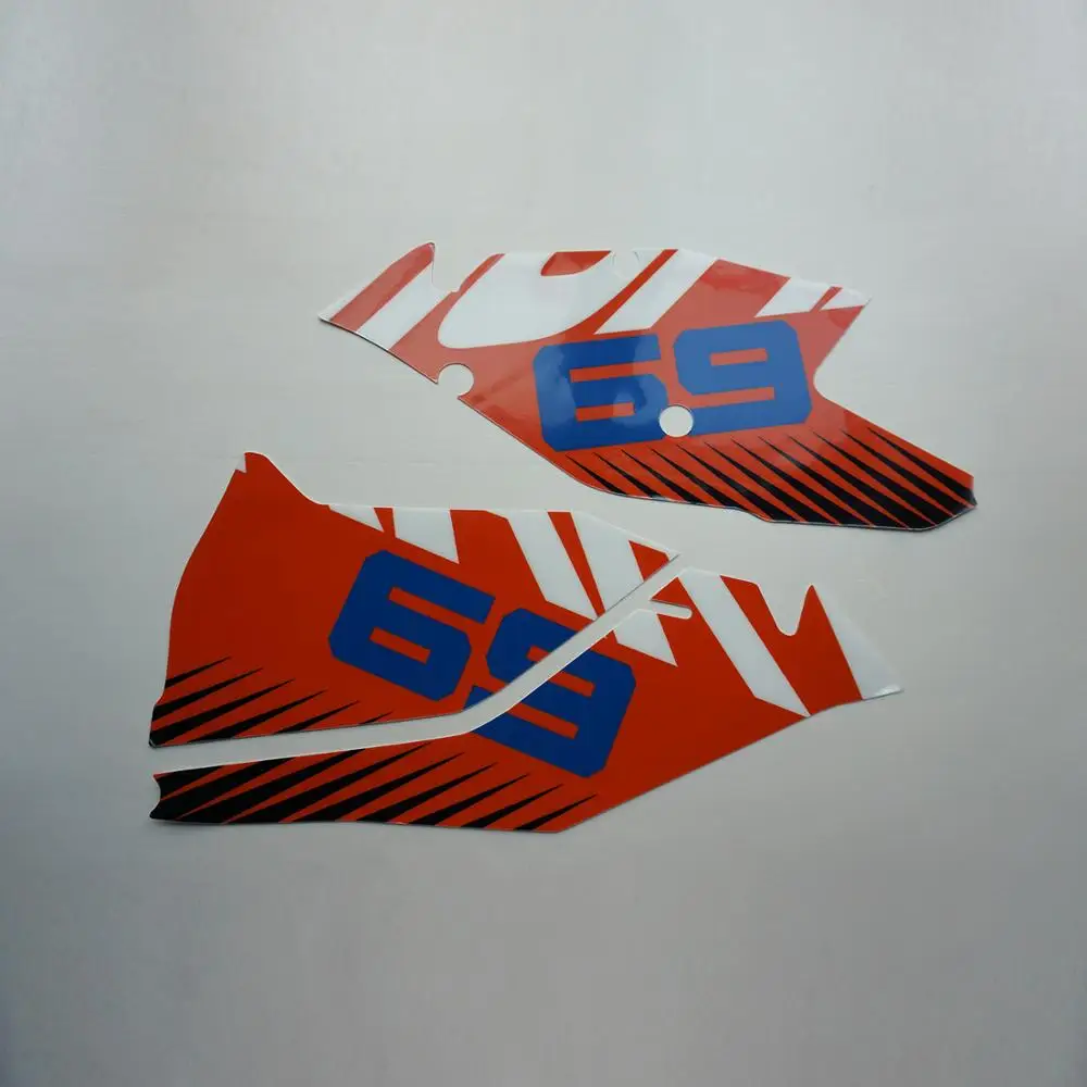 KUNGFU GRAPHICS Number Plate Decals MX Stickers for KTM SX SXF XC XCF 2016 2017 2018 / EXC EXC-F XCW XCF-W 2019 #69 |