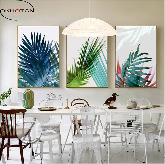 Картина на холсте Sago Cycas Plant Print Picture Decorative Painting Modular Wall Art для гостиной, без рамы.