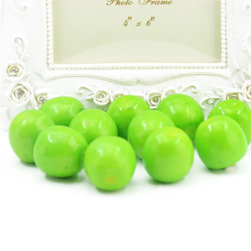 Green apple 20 шт., искусственные мини-ягоды, имитация маленькой пены, красивые искусственные фрукты, свадебные украшения для семьи и кухни - Цвет: Green apple