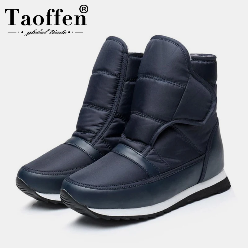 Женские повседневные теплые ботинки Taoffen зимние размеров 35-42 на плоской подошве с