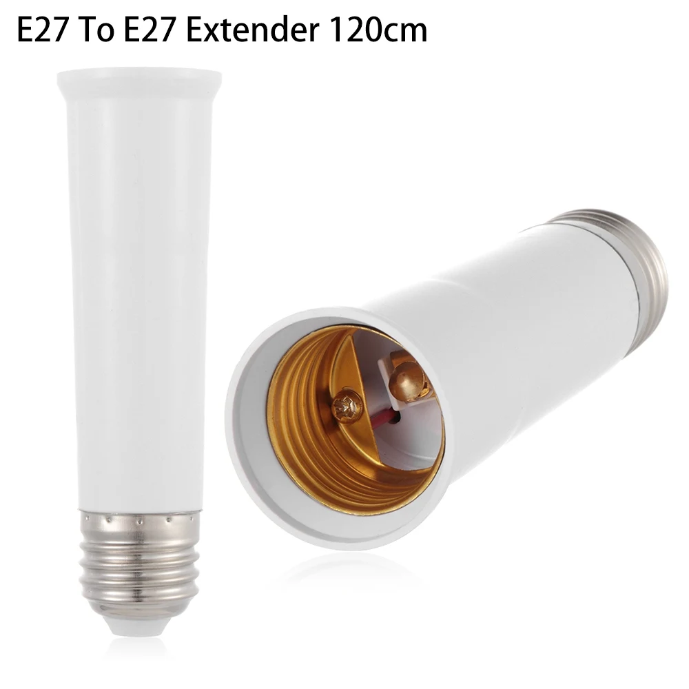 E27To27Extender120mm Универсальное светодиодное основание лампы преобразования держатель преобразователь, переходник E27 для B22 E14 E40 GU10 E12 E17 MR16 G9 G24 Домашнее освещение с помощью светодиодов - Цвет: E27To27Extender120mm