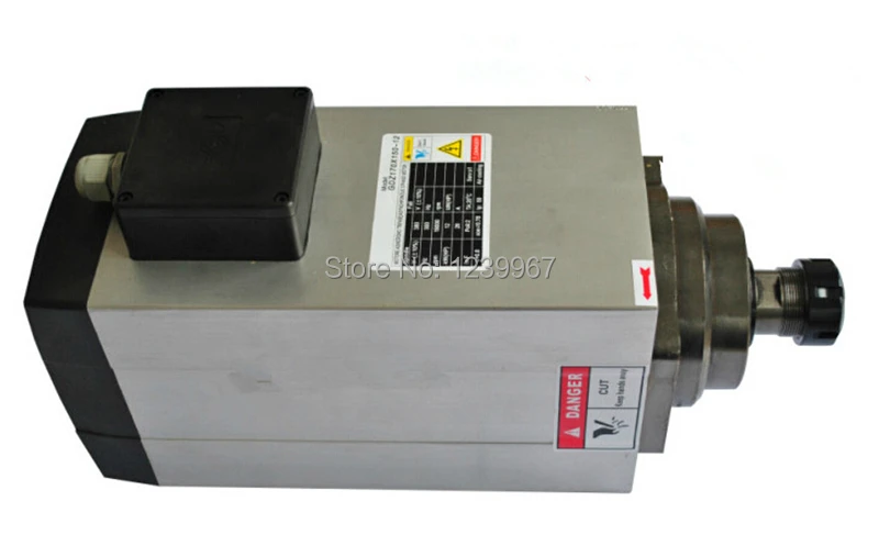 12 кВт 380 В квадратный электродвигатель шпинделя с воздушным охлаждением 26 А ER40