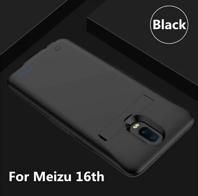 Black KQJYS чехол для внешнего аккумулятора с зажимом 6500 мАч для Meizu16th Plus чехол для зарядного устройства s для MEIZU16th чехол для зарядки - Цвет: Black