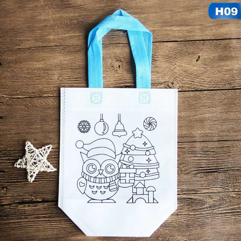 Антистресс Развивающие головоломки игрушка для детей DIY сумка с граффити детский сад ручная роспись материалы веревка цвет случайный