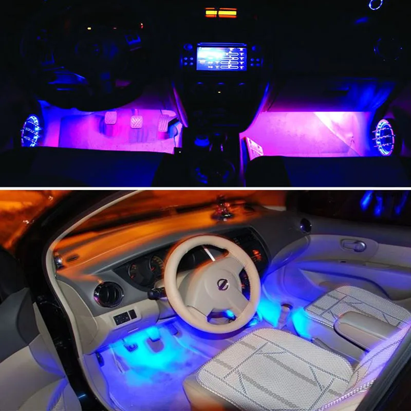 780 автомобильный атмосферный свет модификация интерьера автомобиля LED
