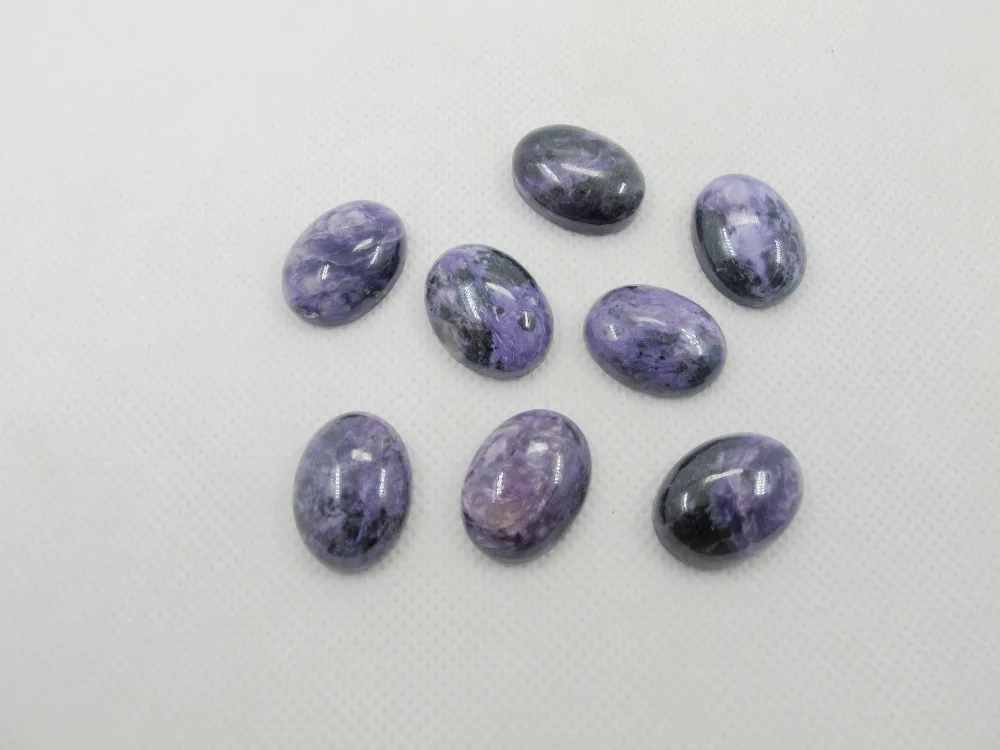 

Natural Charoite Semi Gem Stone Jewelry Cabochon13*18mm Oval Gem Stone Cabochon Ring Face 1pcs