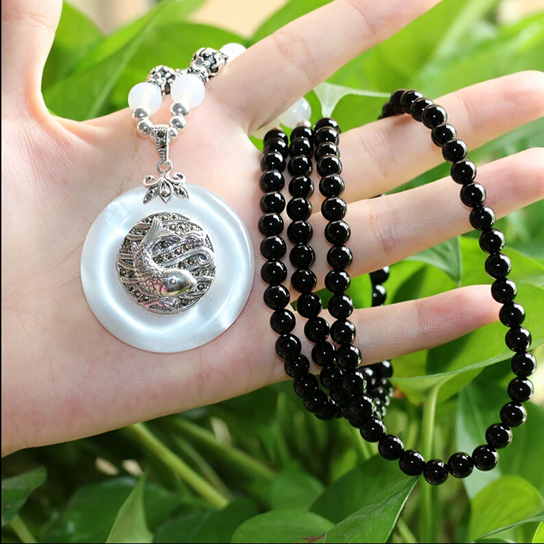 ZCD 2017 604 + черное ожерелье с натуральным кристаллом fortune transfer более года Большие